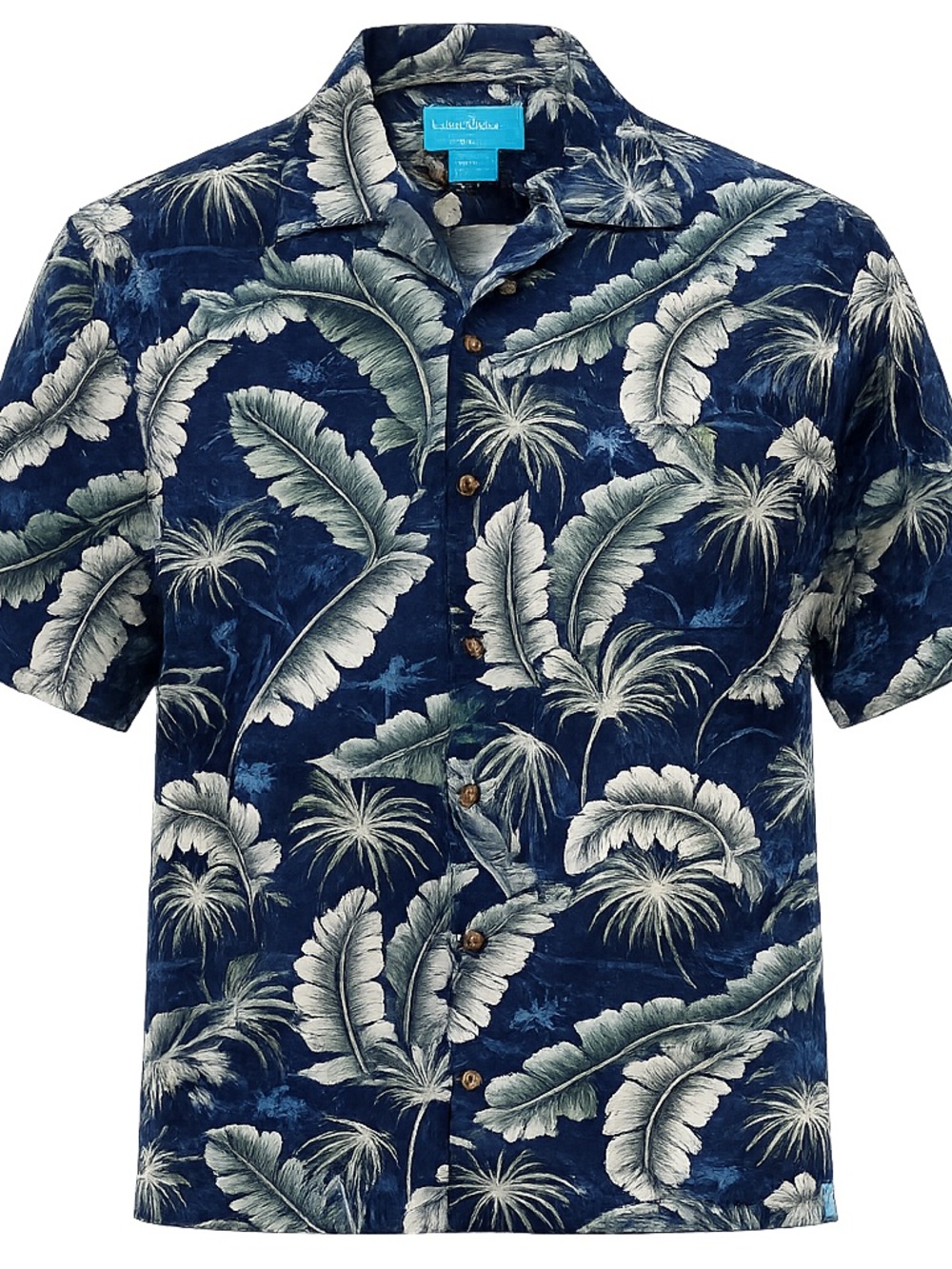 Wyndham pointe floral Hawaiian shirt size XL, navy and green, 100% rayon